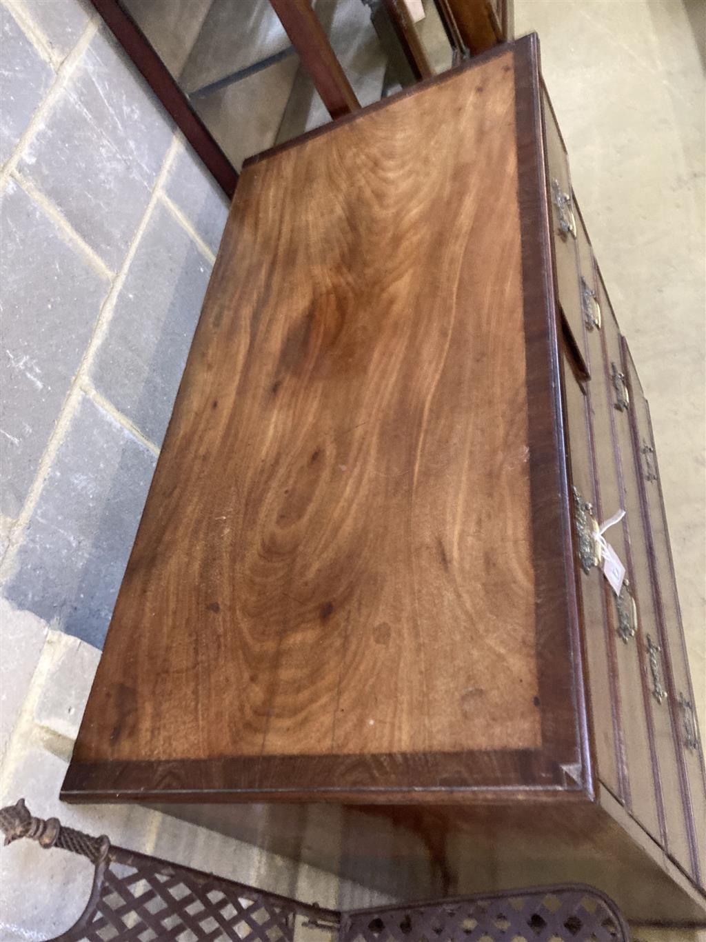 A George III mahogany chest, width 110cm, depth 54cm, height 107cm